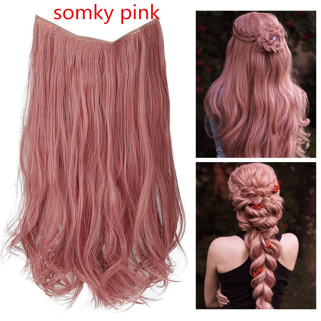 Female fish line wavy short curly hair wig 40/45cm
