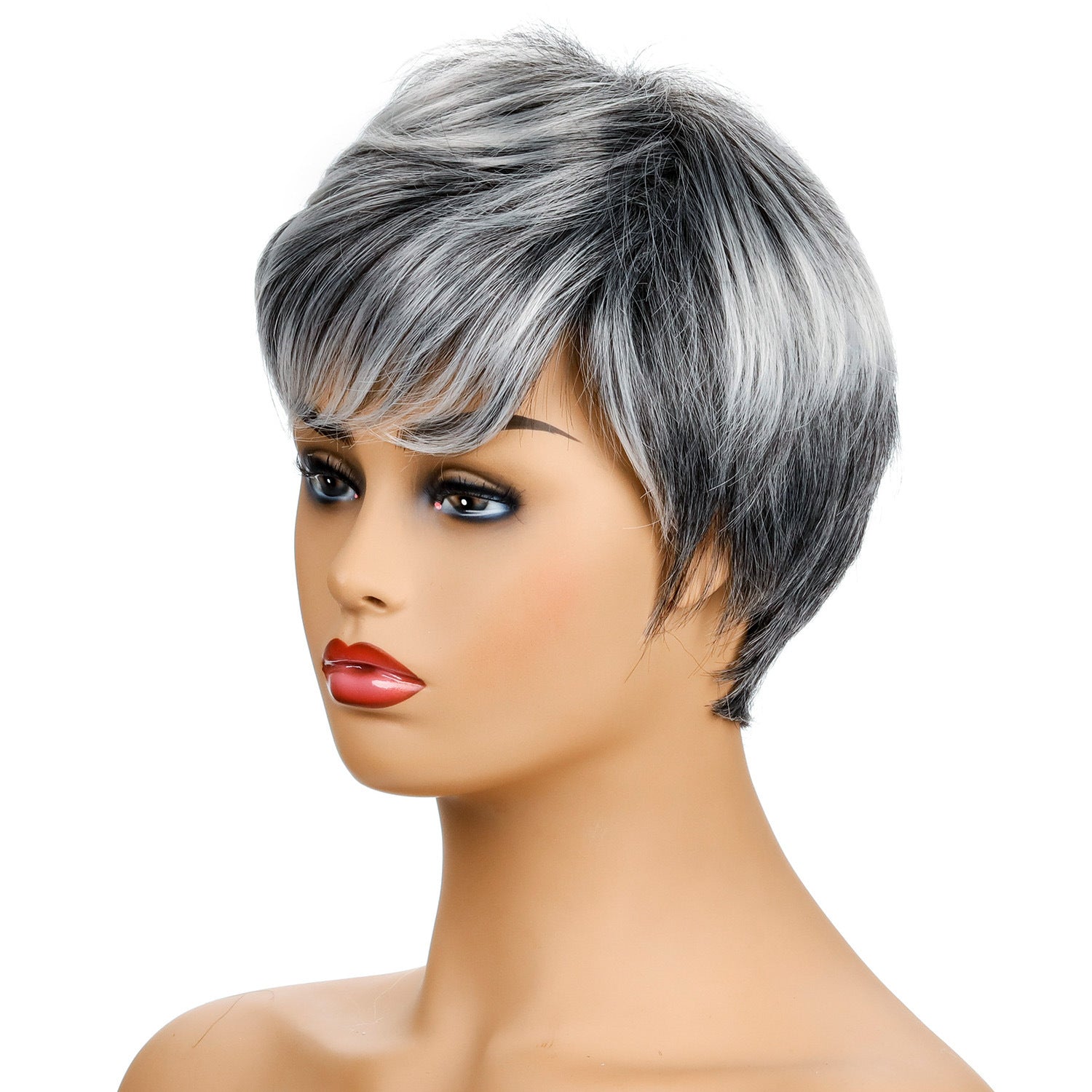 Ladies Fashion Realistic Short Curly Hair Headgear