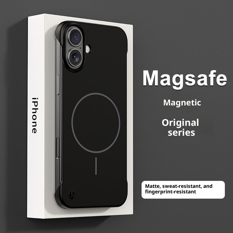 Fine Circle Magnetic Suction Suitable For 17promax Frameless Case 16 Skin Feeling Half Pack Protective Cover 14
