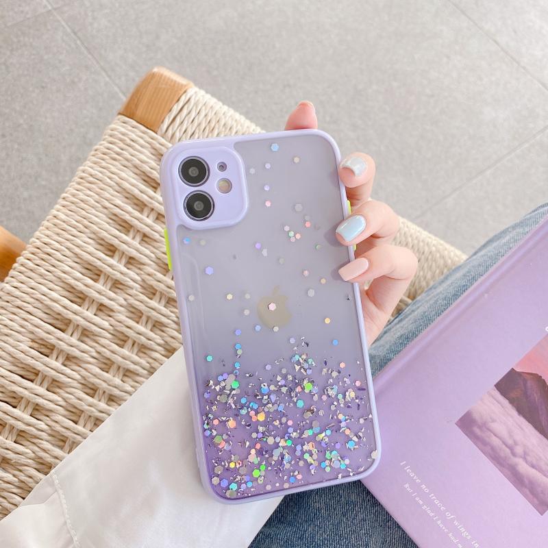 Compatible With , Epoxy Glitter 8p Gradient All-inclusive Anti-drop Cover
