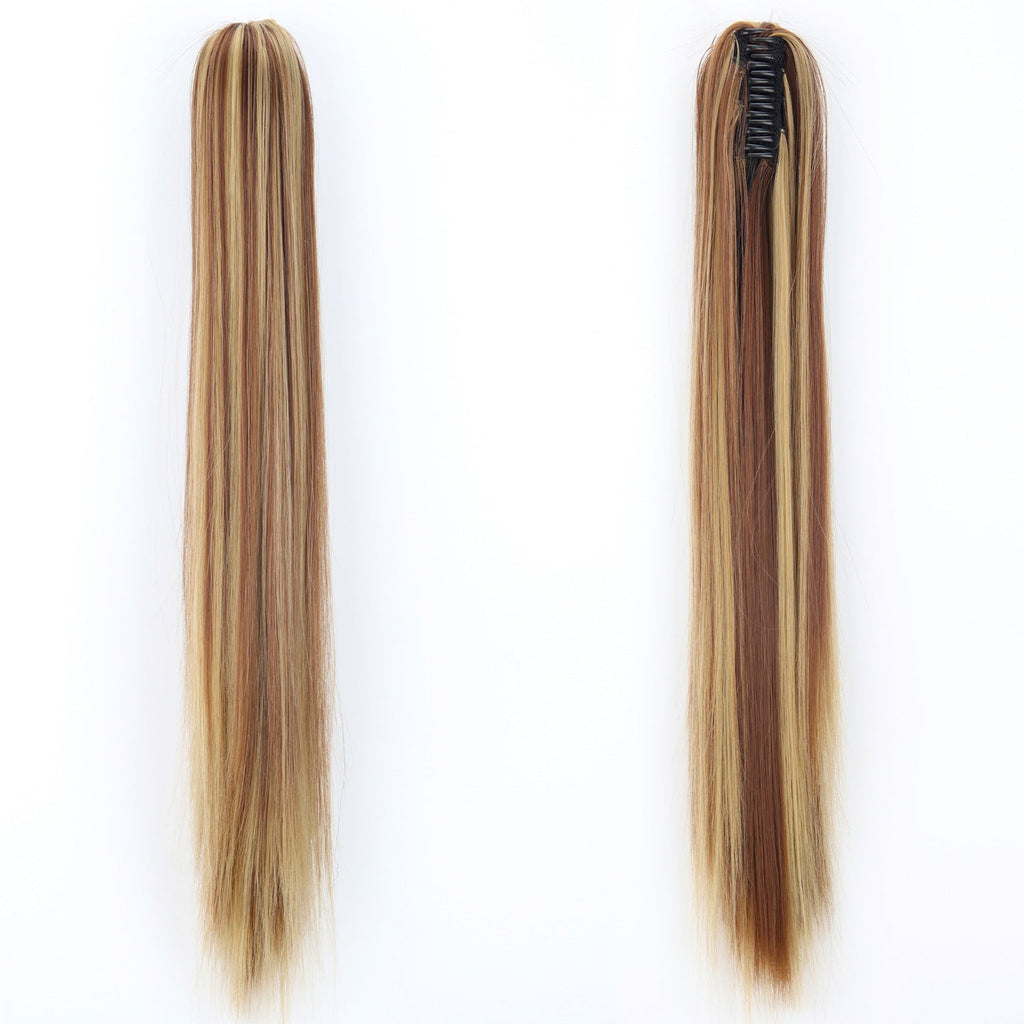 Fashion Ponytail Claw Clip Long Straight Hair Chemical Fiber Wig Fluffy
