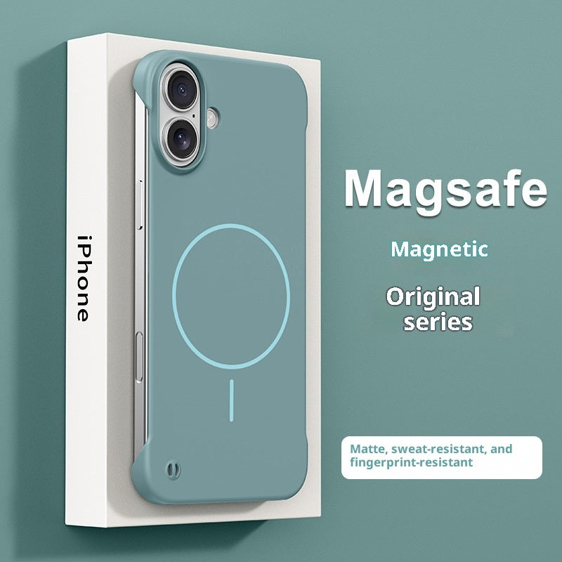 Fine Circle Magnetic Suction Suitable For 17promax Frameless Case 16 Skin Feeling Half Pack Protective Cover 14