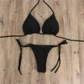 Halterneck Lace-up Bikini