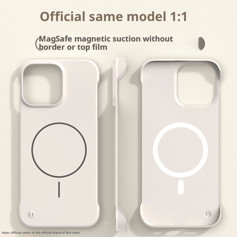 Fine Circle Magnetic Suction Suitable For 17promax Frameless Case 16 Skin Feeling Half Pack Protective Cover 14