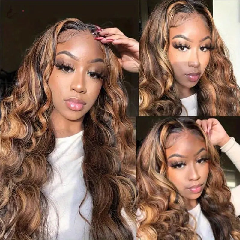 Women's Big Wave Long Curly Hair Highlight Wig