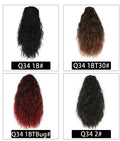 Short Curly Hair Invisible Velcro Fluffy Corn Perm Mustache Ponytail African Pigtail