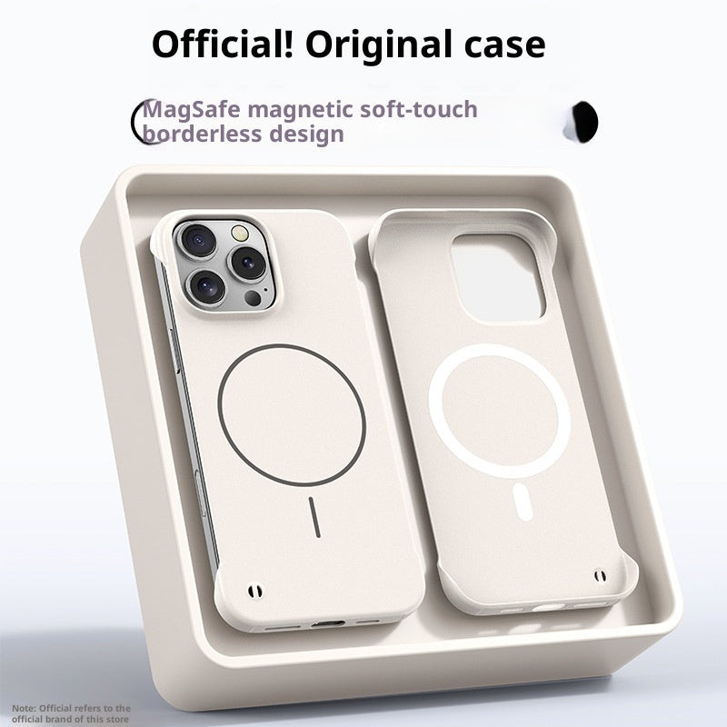Fine Circle Magnetic Suction Suitable For 17promax Frameless Case 16 Skin Feeling Half Pack Protective Cover 14